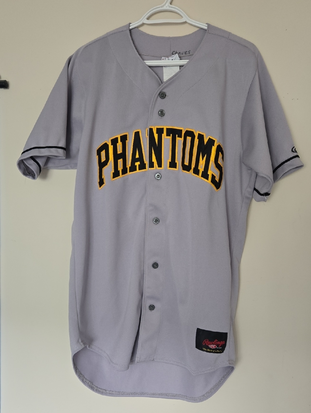 Vintage Rawlings Men's Phantoms Baseball Jersey Size Medium